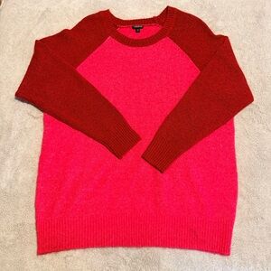 Women’s Torrid Sz 2 Vegan Cashmere Pullover Sweater Jester Red Virtual Pink